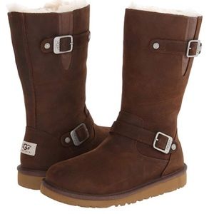 UGG Kensington Toast Motorcycle Sheepskin boots!!! Youth 5 fits Woman’s 7